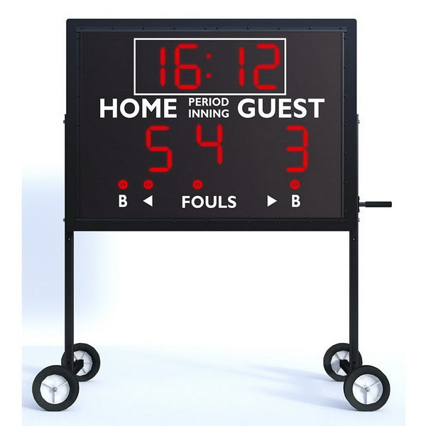 MS-4 Portable Multisport Scoreboard display wheels