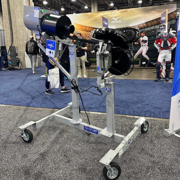 TranzHit™ Portable Pitching Machine Hitting Station side angle view