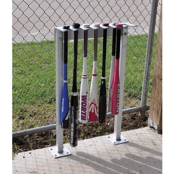 Bat Rack - 14 Bat Capacity Side Angled View