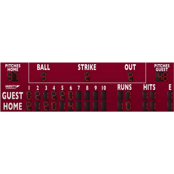 Electronic Scoreboard for Baseball & Softball with Pitch Count - 3398