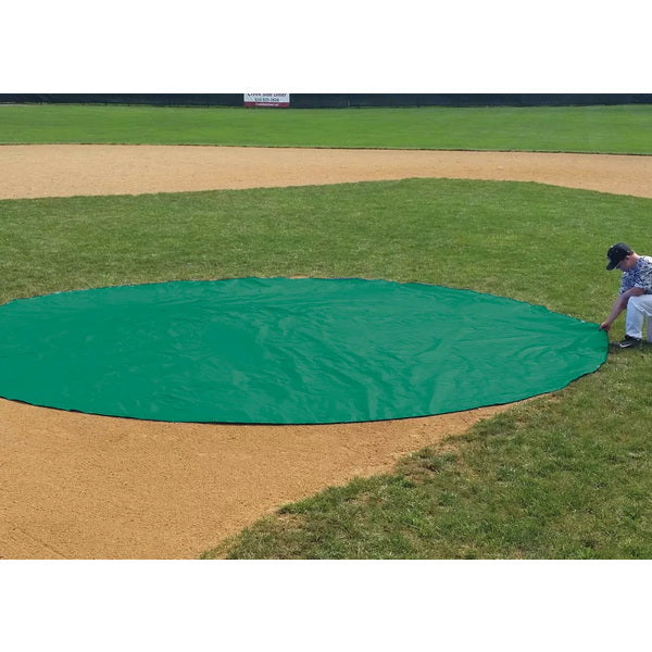 Field Saver Baseball Spot Cover - Vinyl (Weighted Hem) Green