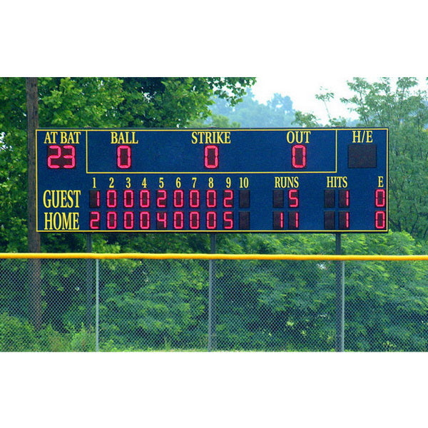 Full Size Electronic Scoreboard for Baseball and Softball - 3328 Field Set Up