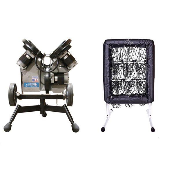 Jr Hack Attack Pitching Machine for Softball and No Hitter Net Black