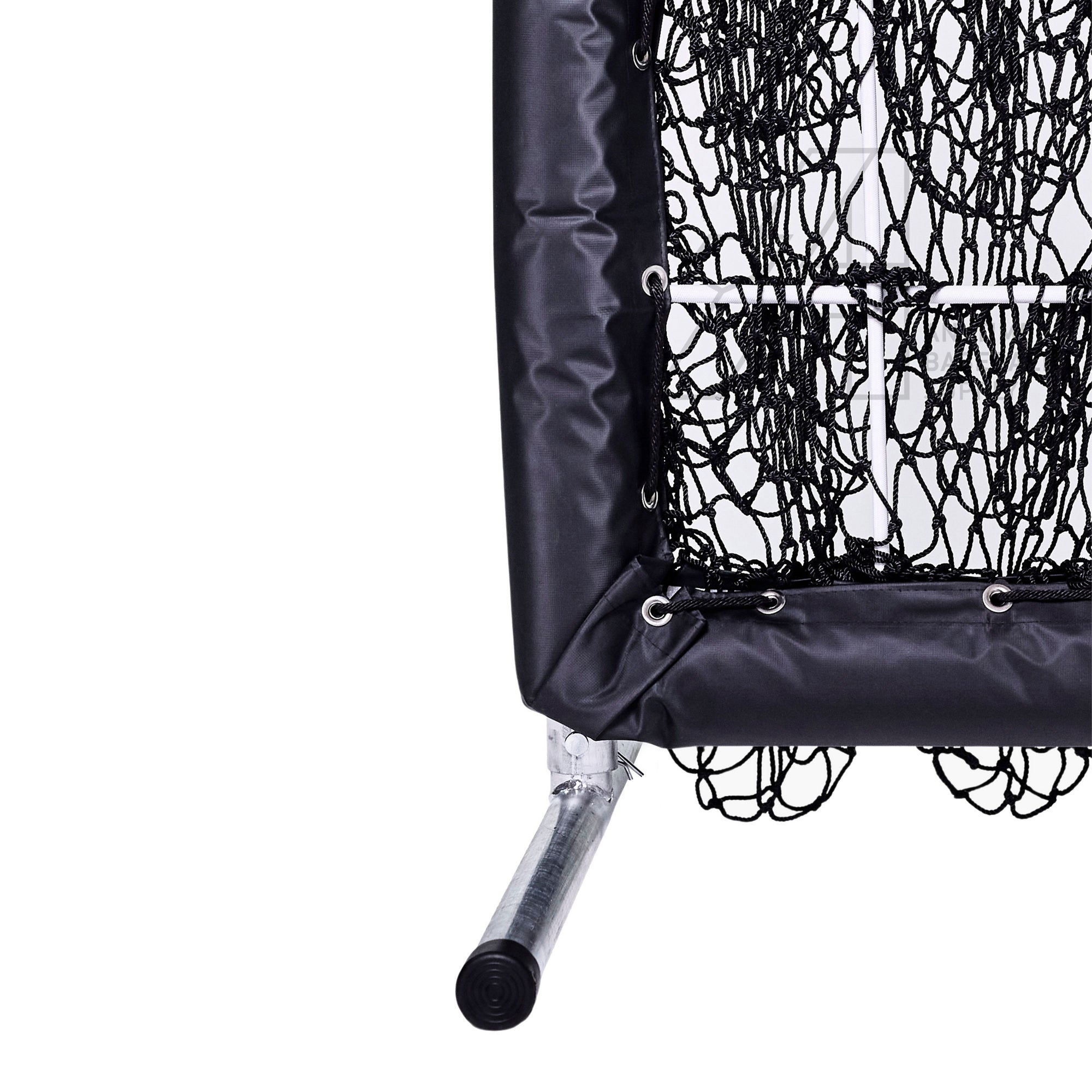 No Hitter Net 9 Hole Pitching Net Black Close Up Stand