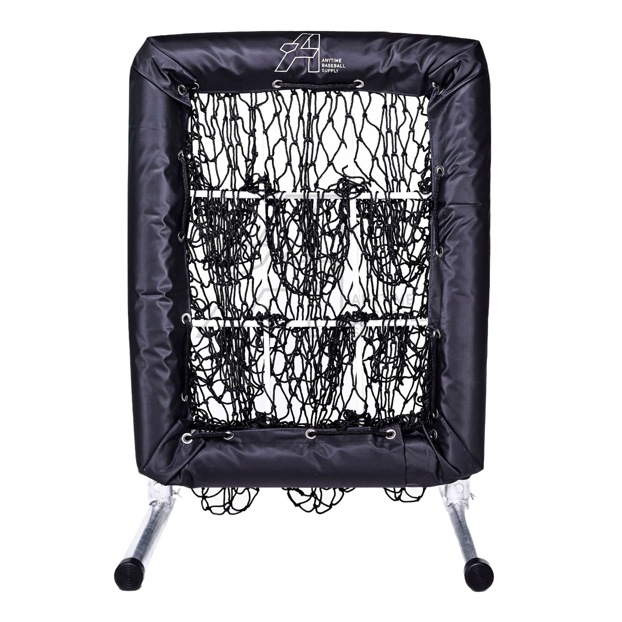 No Hitter Net 9 Square Pitching Net Black Front View