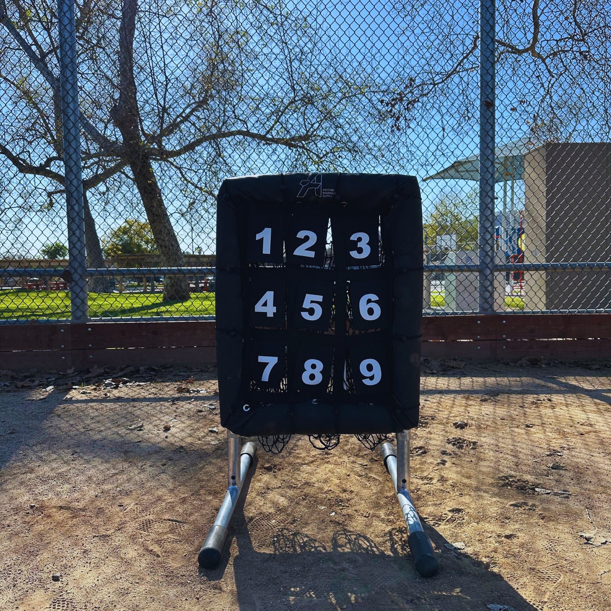 Numbers Pitching Target for 9 Square Pitching Nets Front View