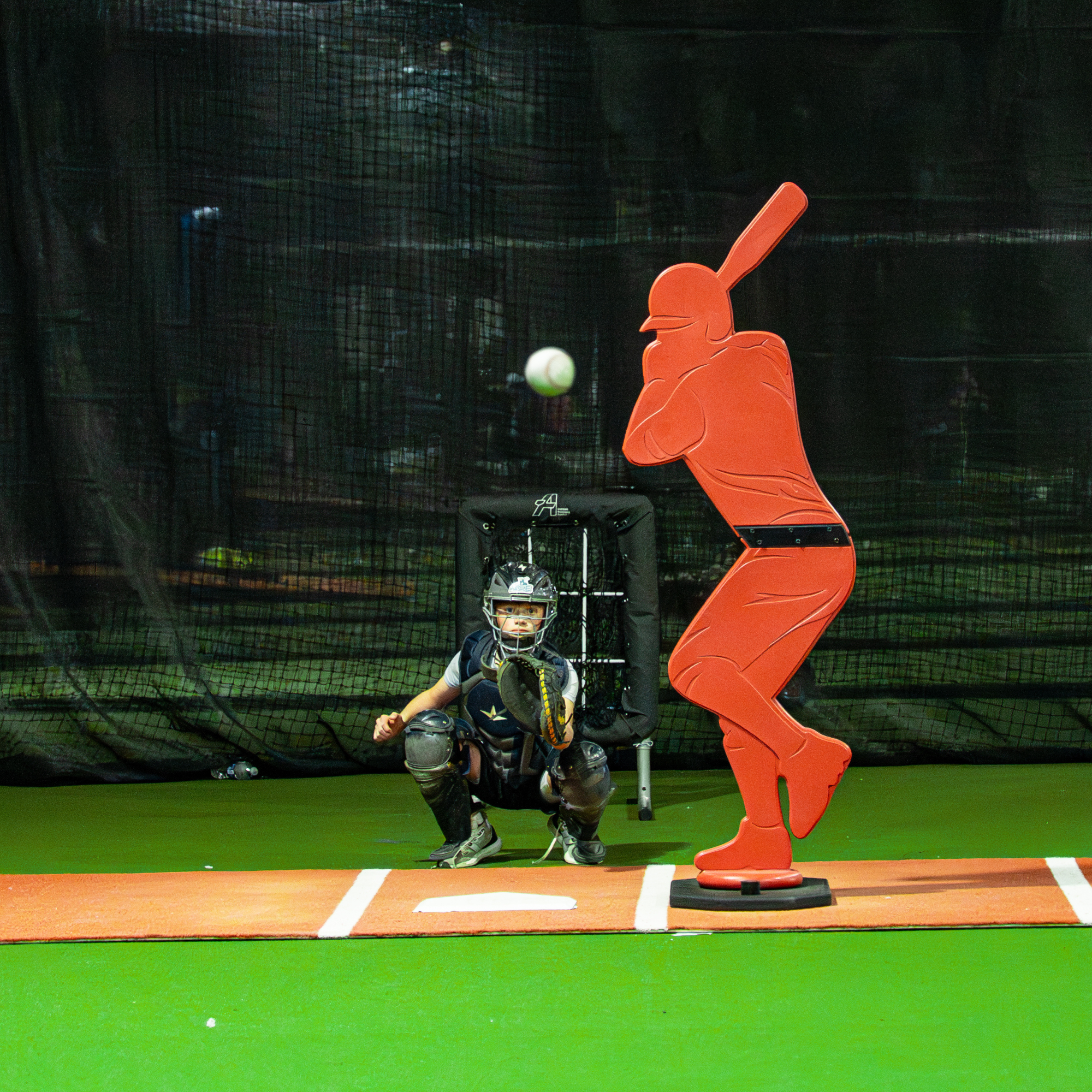 Pinch Hitter Pitching Dummy with Catcher