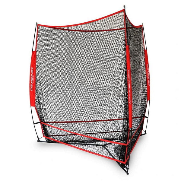 PowerNet 3 Way Training Net For Baseball & Softball - 7' x 7' Red