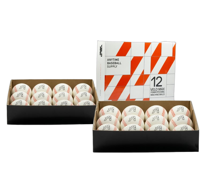VeloMax Foam Pitching Machine Balls with Recessed Seams