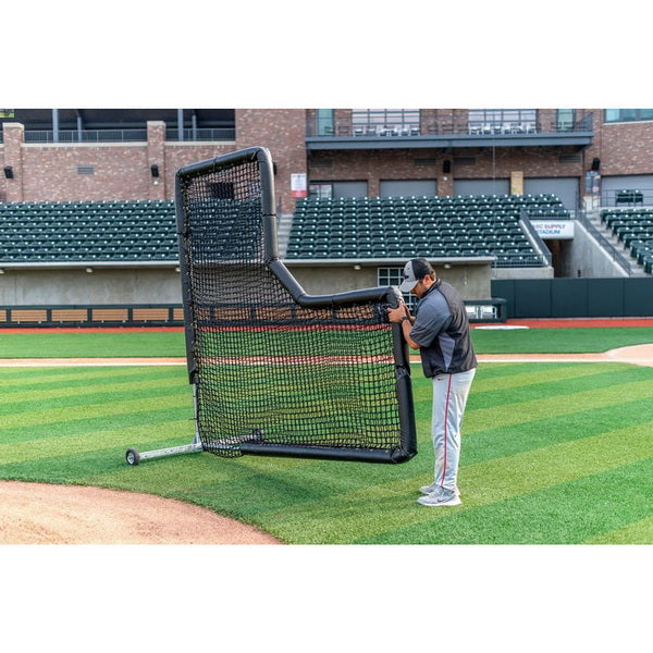 XL Baseball L-Screen - 8' x 8' Being Transported