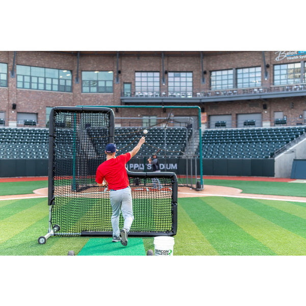XL Baseball L-Screen - 8' x 8' In Use