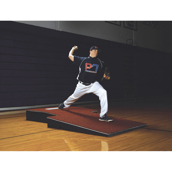 10" Two-Piece Indoor Baseball Pitching Mound Clay With Player Throwing Ball