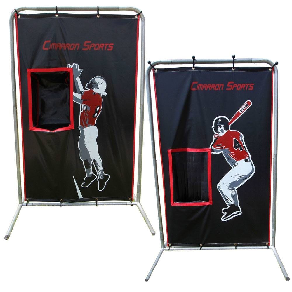2-Sport Catcher Vinyl Backstop with Frame in black
