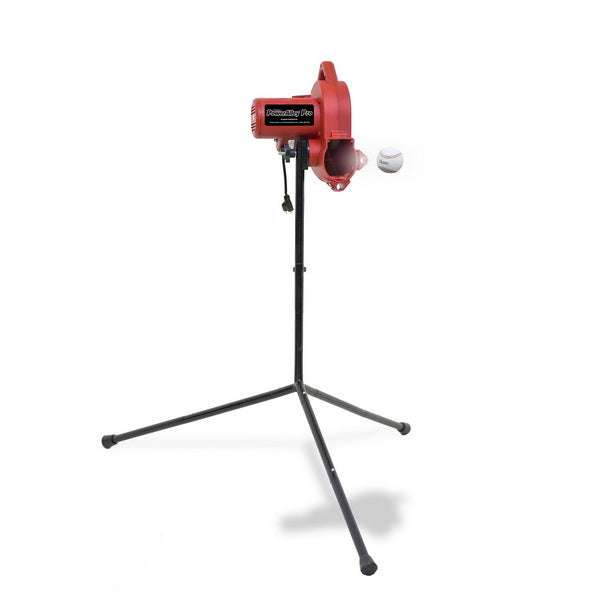 Heater Sports Power Alley Pro Baseball Pitching Machine throwing bal
