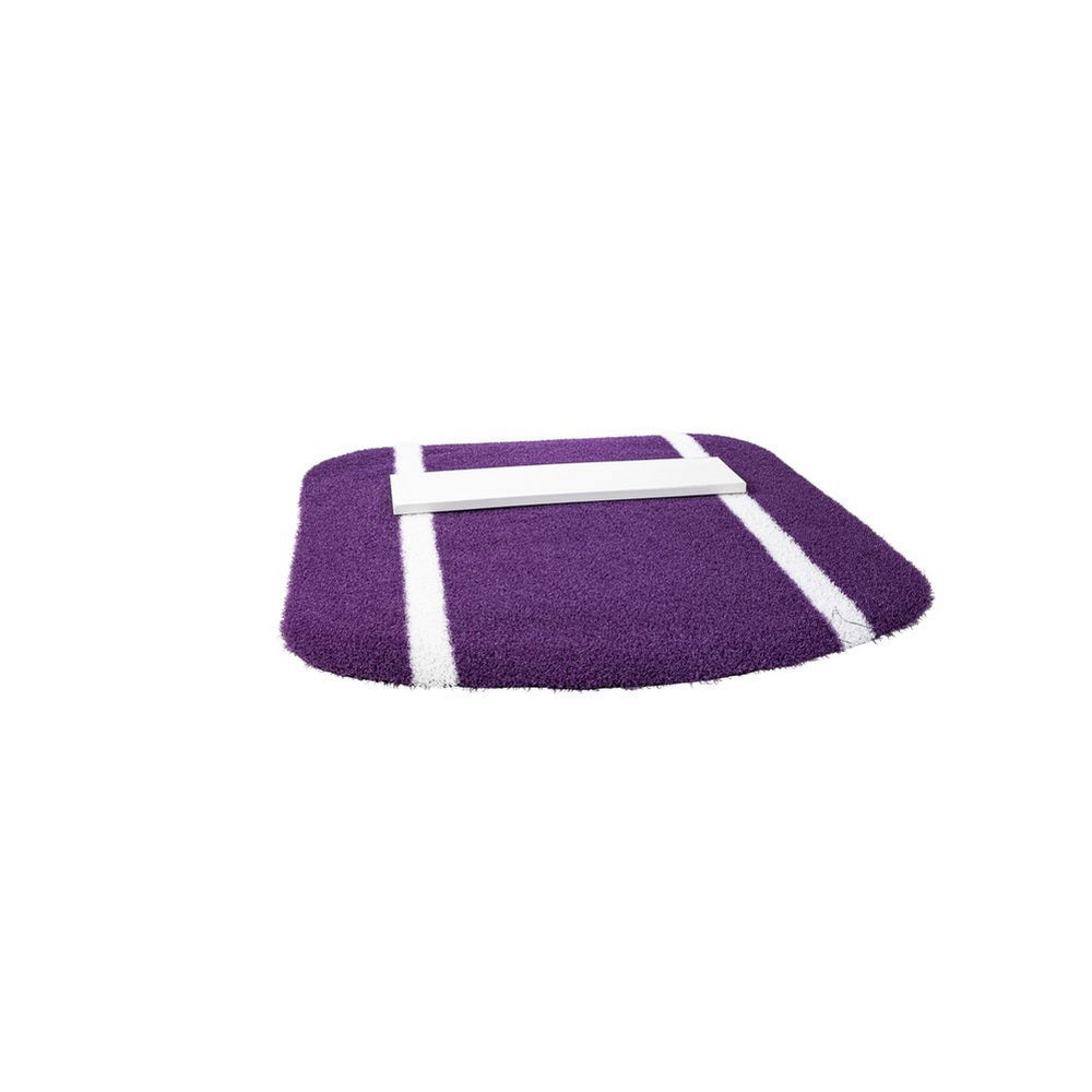Paisley's Throw Down Softball Pitching Mat purple while lines front view