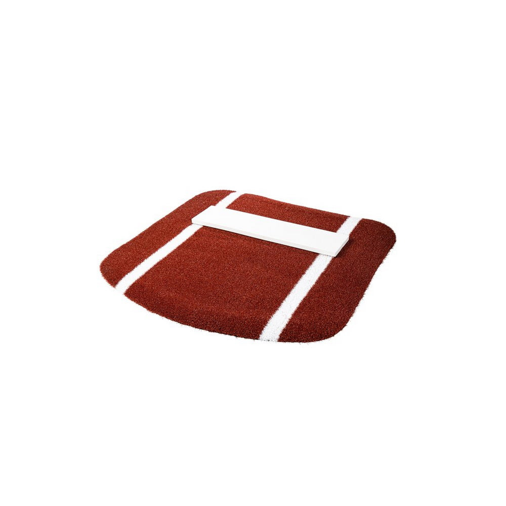 Paisley's Throw Down Softball Pitching Mat red white lines front view