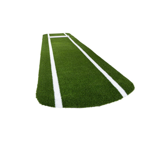 Paisley's Signature Softball Pitching Mat with Power Line green lines front view