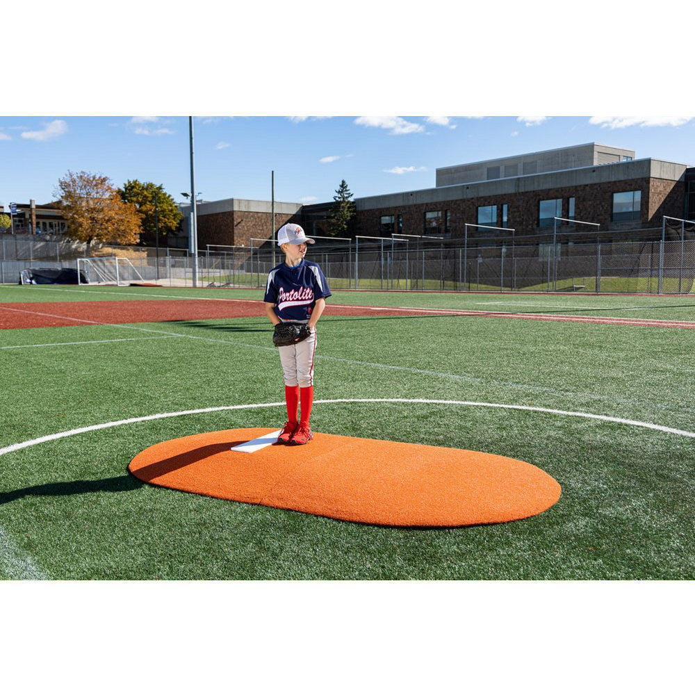 PortoLite 6" Two-Piece Youth League Pitching Mound clay player standing