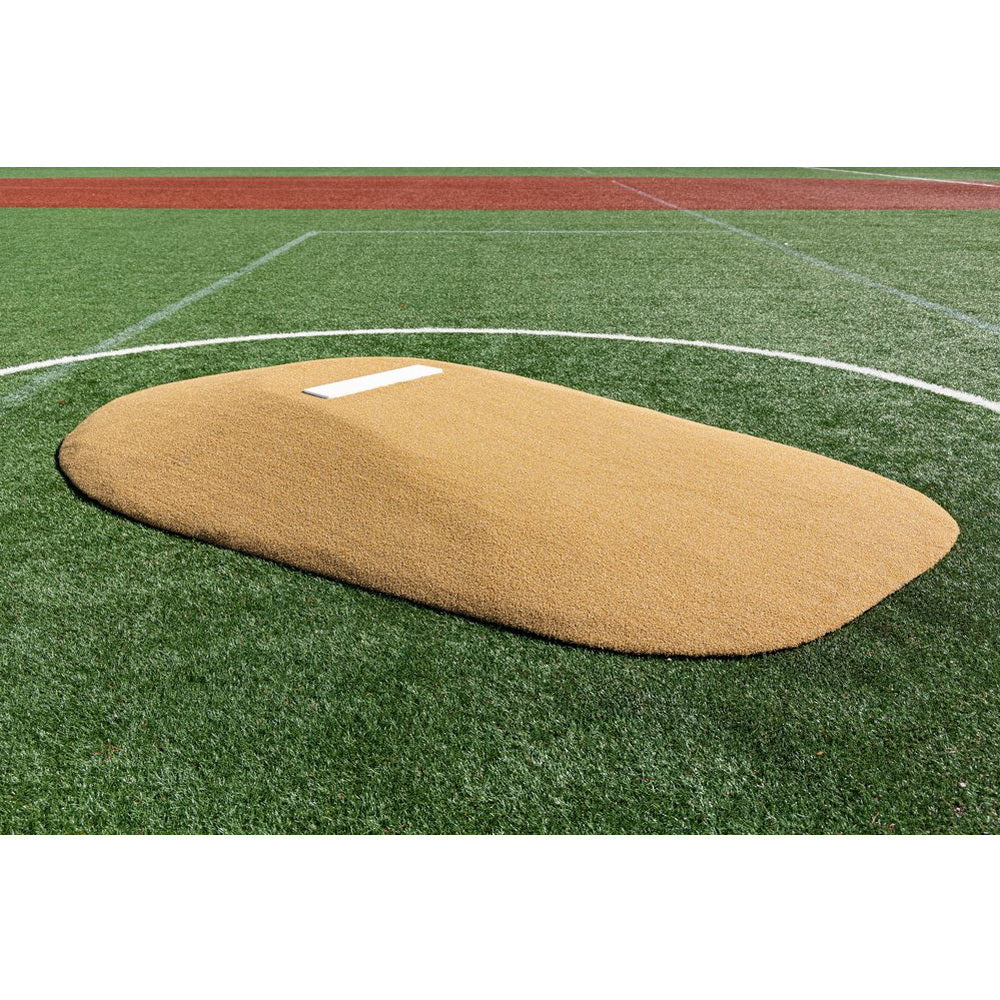 PortoLite 8" Full Length Portable Pitching Mound tan side view