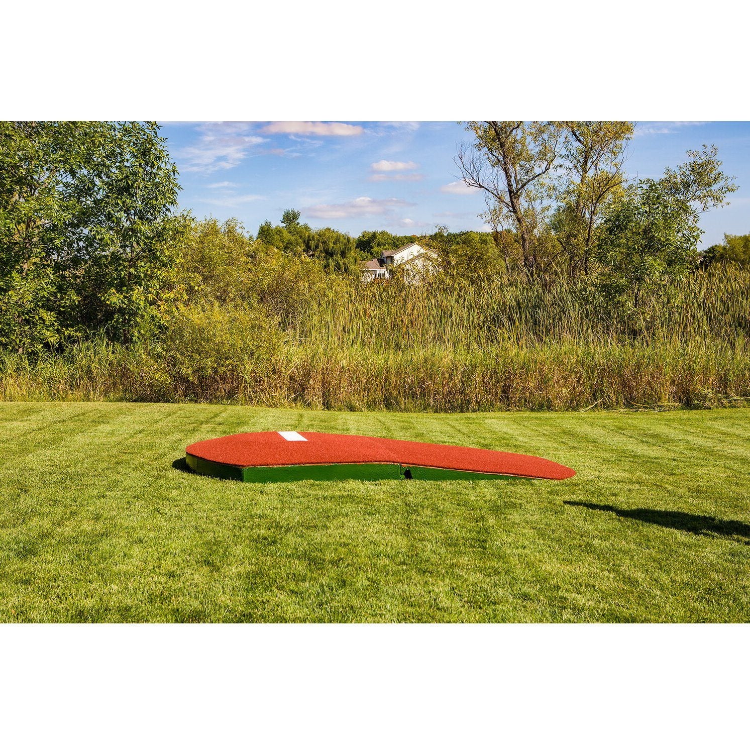 Portolite 10" Two-Piece Portable Pitching Mound red side view