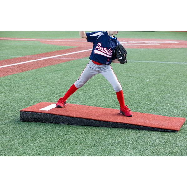 Portolite Jr. Practice Portable Pitching Mound red pitcher stride