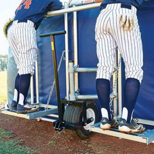 Big Bubba Elite Portable Backstop Hitting Turtle for Baseball Close Up View with Players