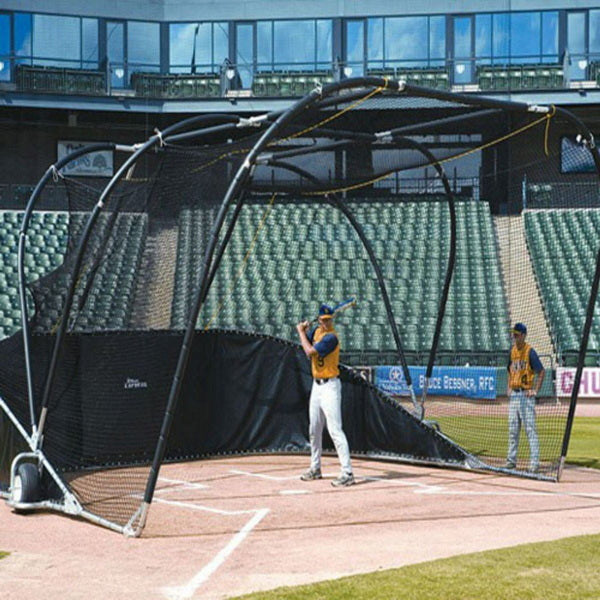 Big Bubba Elite Portable Backstop Hitting Turtle for Baseball With Batter