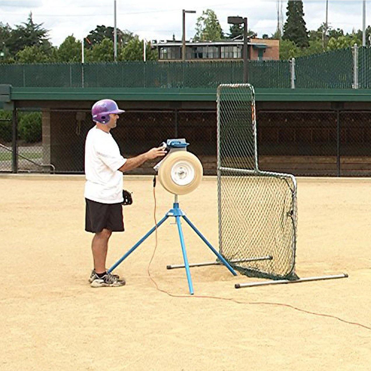 Jugs BP1 Pitching Machine for Baseball and L Screen Set Up