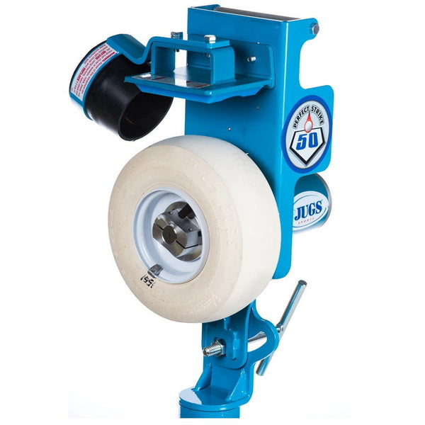 Jugs PS50 Baseball And Softball Combo Pitching Machine Front Right Angled View