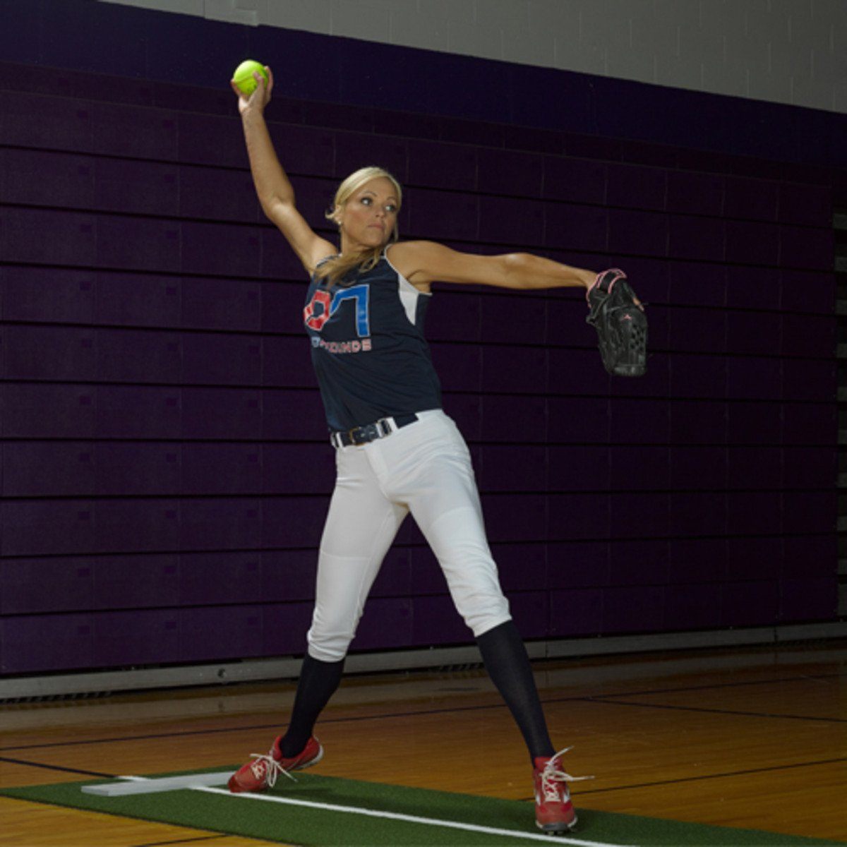 ProMounds Jennie Finch Softball Pitching Mat with Powerline