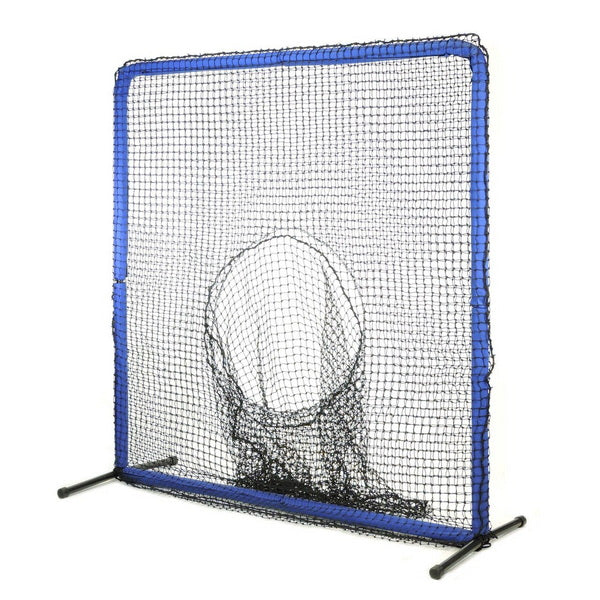 Protector 7' Sock Screen for Baseball Blue Left Side Angled View