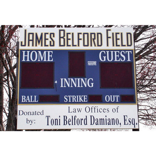 3314HH Electronic Baseball Scoreboard with Pitch Display James Belford Field