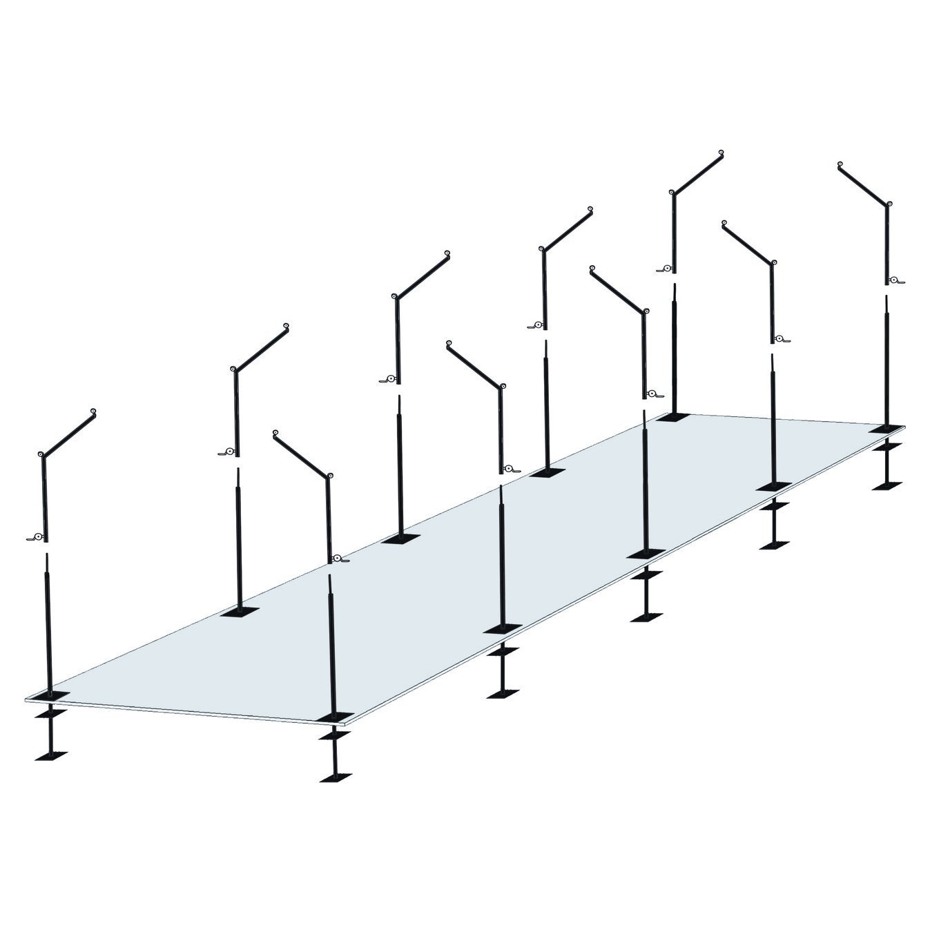 55' - 70' Cantilever Batting Cage Frame - 2"