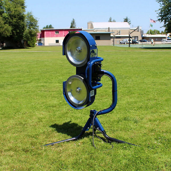 Bata-2 Pitching Machine For Softball Throwing Wheels Side View