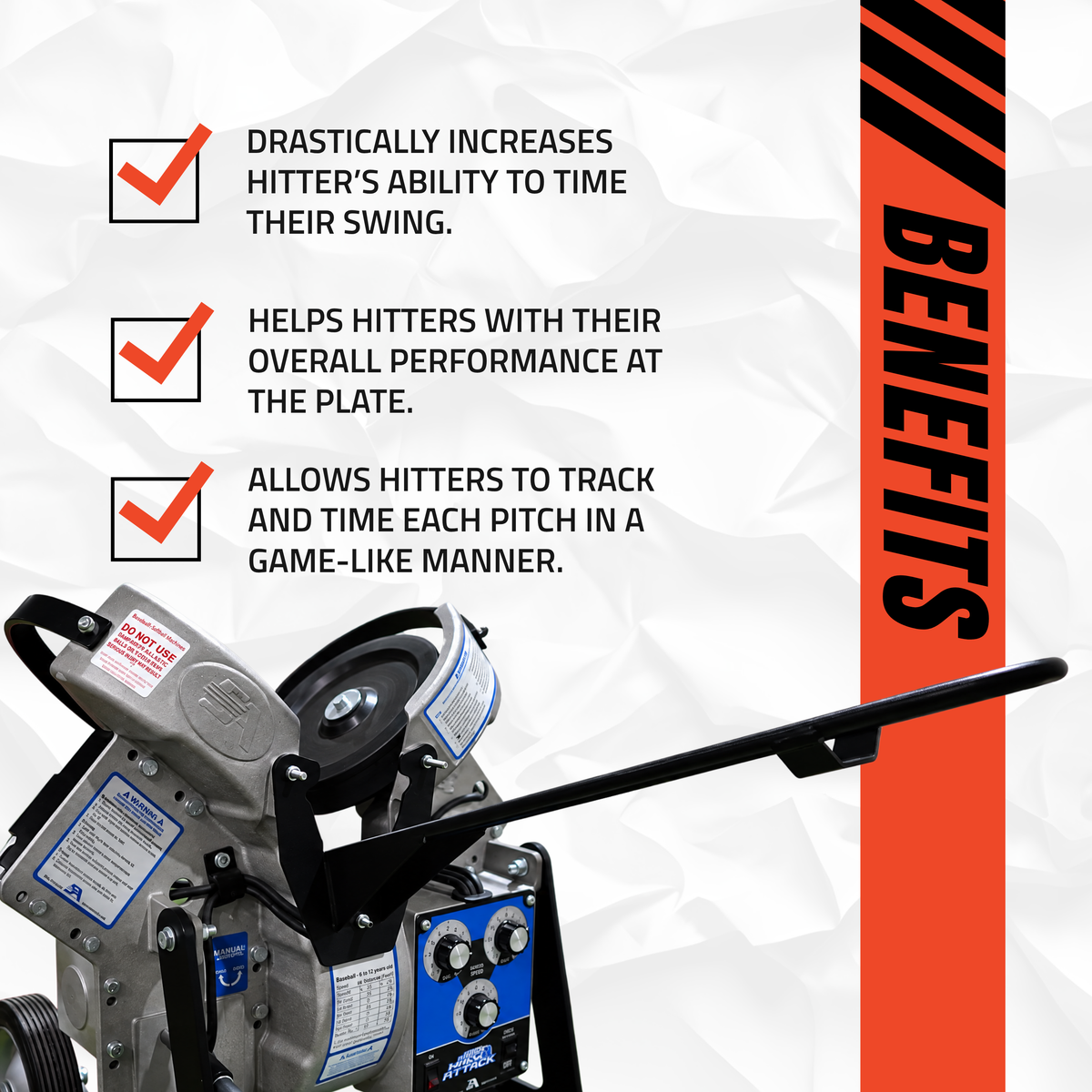 Baseball - Perfect Timing™ Extended Pitching Machine Chutes for Junior Hack Attack Pitching Machines