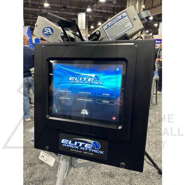 Elite eHack Attack Pitching Machine for Baseball control screen