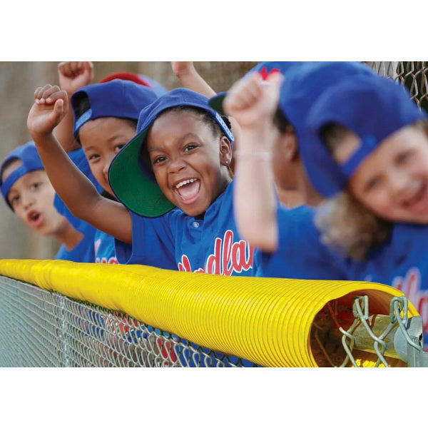 Fence Crown Chain Link Fence Topper Installed with Children Behind Fence