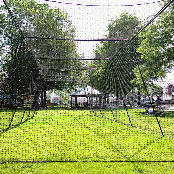 Freestanding Trapezoid Batting Cage for Baseball and Softball tunnel view