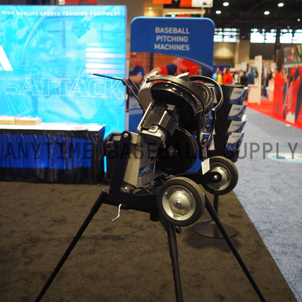 Jr. Hack Attack Three Wheel Pitching Machine side view ABCA