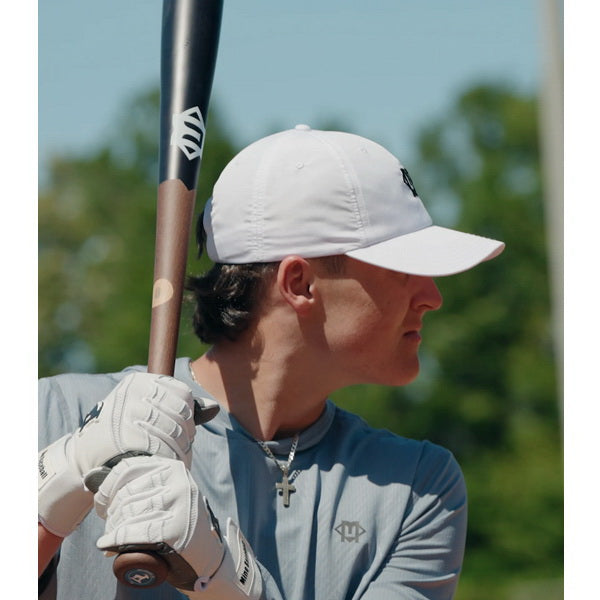 Mine Baseball Balanced Baseball Bat Player Preparing to Swing