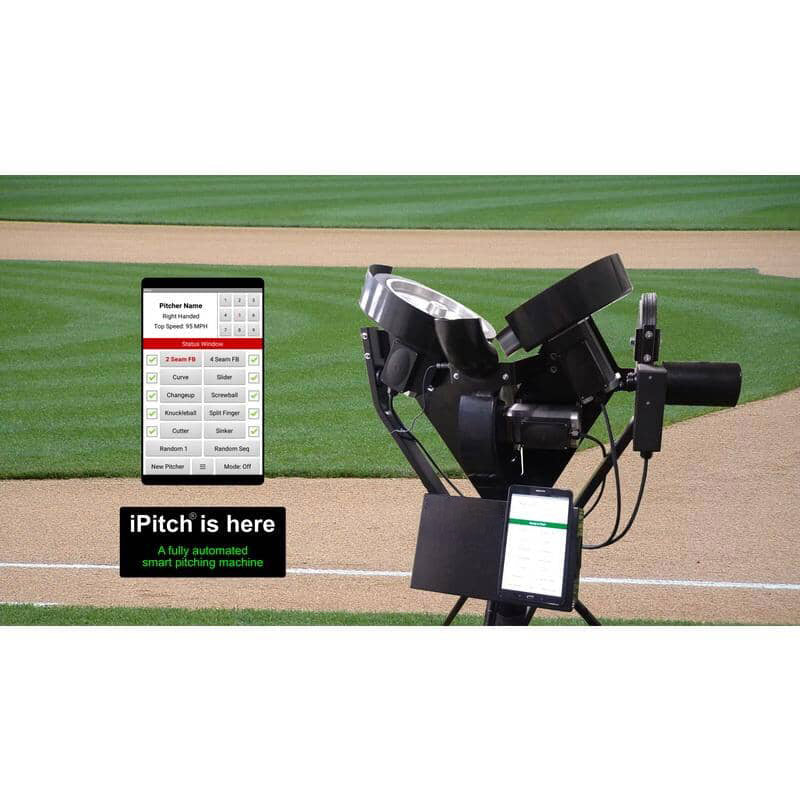 Spinball iPitch Programmable 3 Wheel Pitching Machine fully automated programs