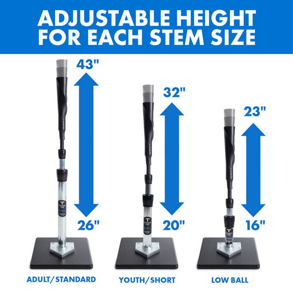 Tanner Original Adjustable Batting Tee Height Difference