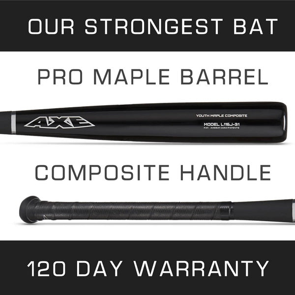 Youth Pro Maple Composite Wood Baseball Bat Details