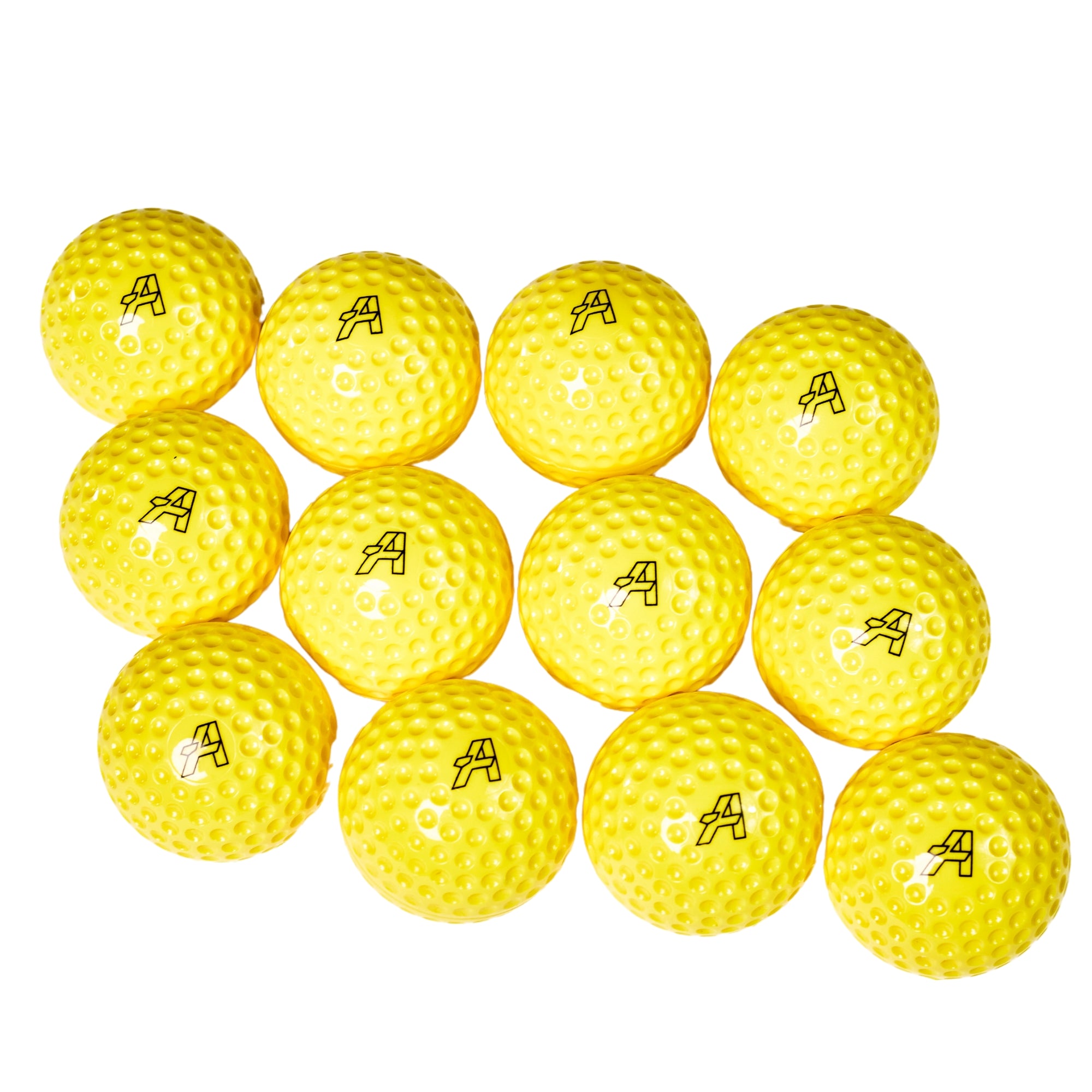 Aero Strike Dimpled Pitching Machine Balls Grouped