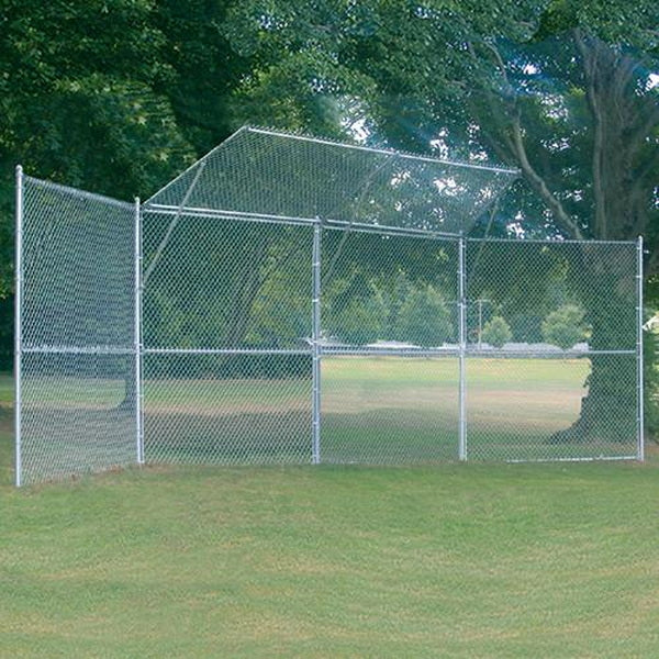 Baseball Backstop Fence - 4 Panel with 2 Center Overhang