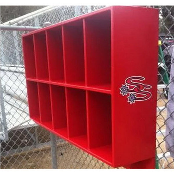 Baseball Helmet Rack - 10 Helmet Capacity