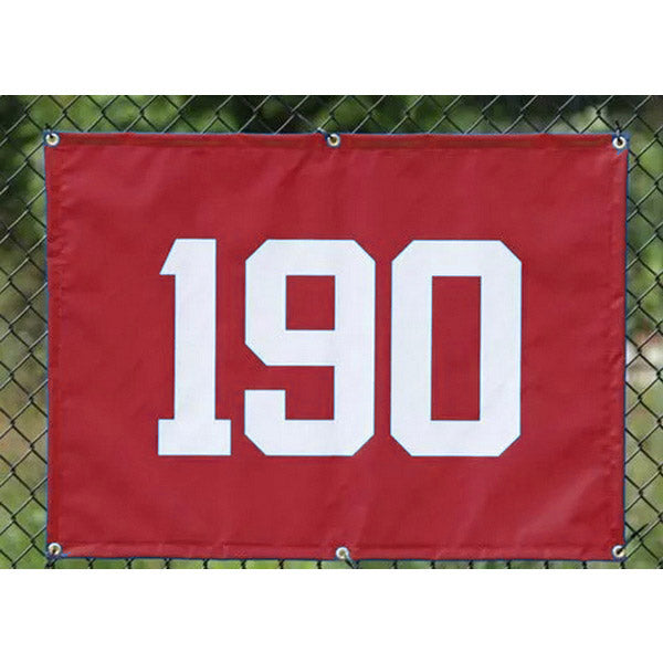 Baseball Outfield Distance Marker Red and White