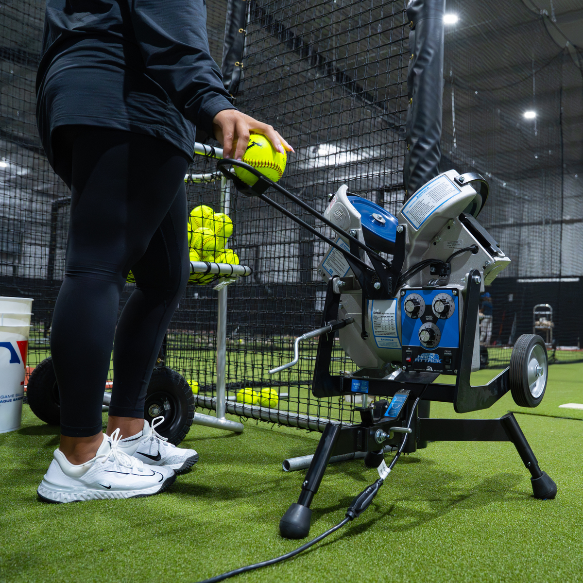 Jr. Hack Attack Complete Setup — Machine + 5 Dozen Balls + FREE Chute