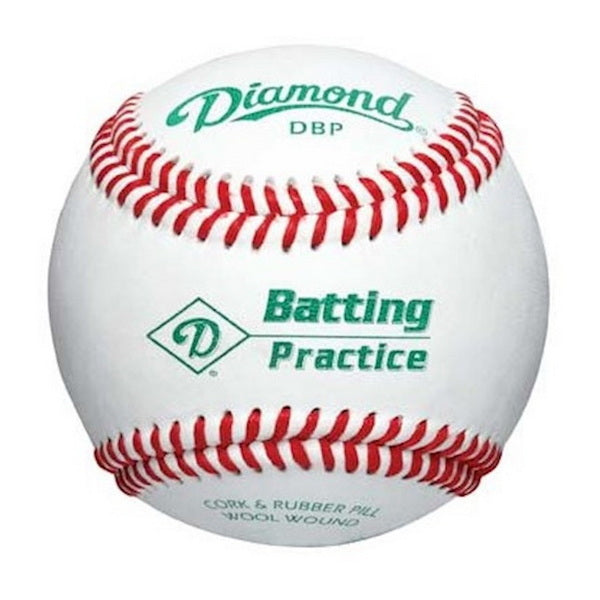 Diamond Batting Practice Baseballs - One Dozen