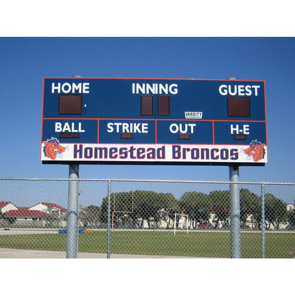 Electronic Scoreboard for Baseball and Softball - 3385HH Homestead Broncos